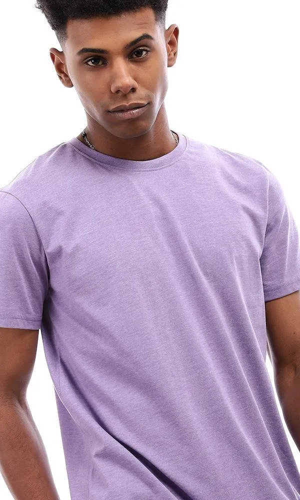 94619 Basic Round Neck Regular Fit T-Shirt - Light Purple