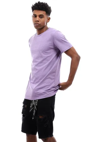 94619 Basic Round Neck Regular Fit T-Shirt - Light Purple