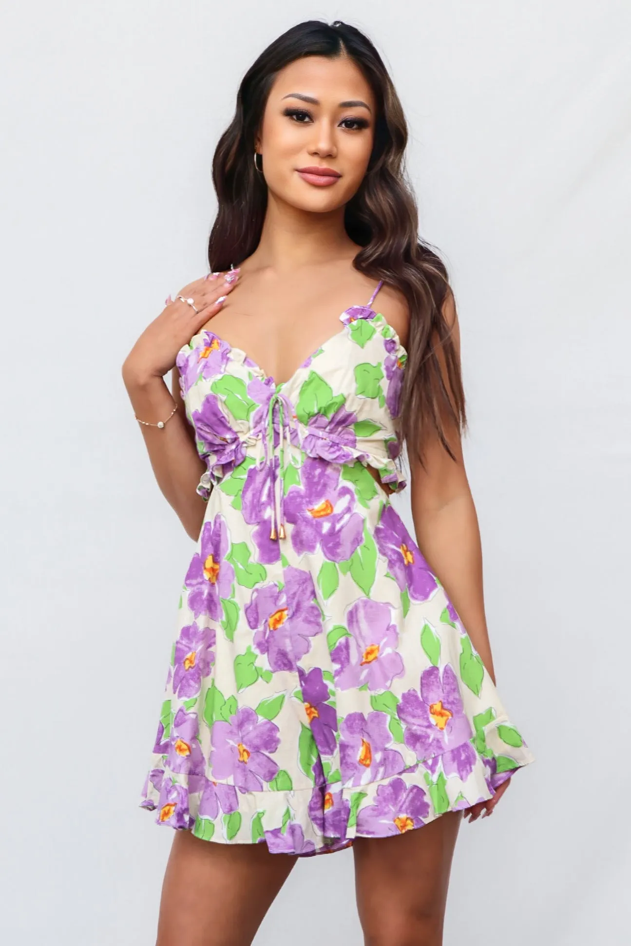 Ardie Playsuit - Purple Multi