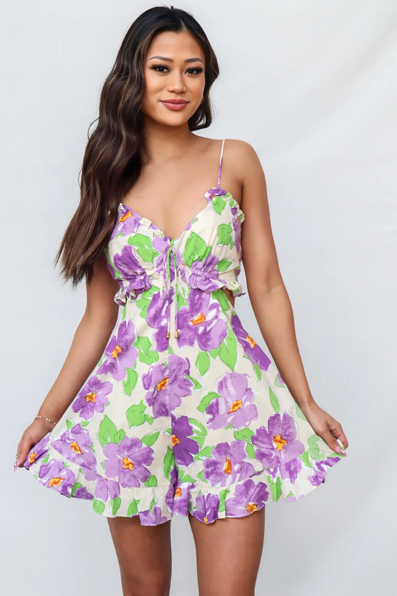 Ardie Playsuit - Purple Multi