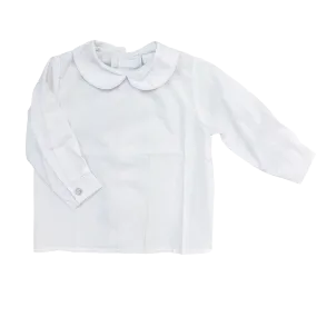 Bailey LS Piped Shirt - White