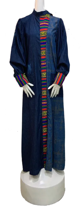 Birabiro Denim Abaya