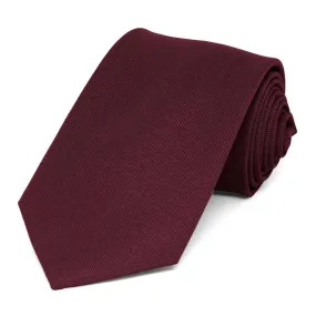 Dark Burgundy Matte Finish Necktie, 3" Width