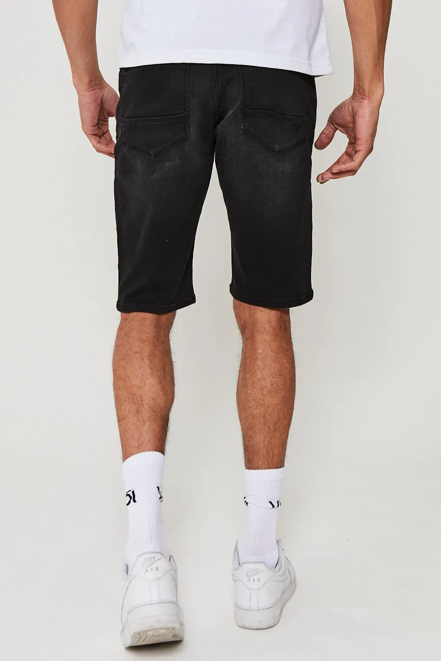 Esher Denim Short - Black