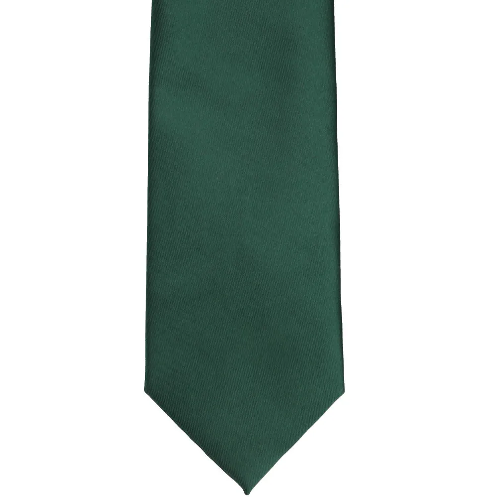 Hunter Green Solid Color Clip-On Tie