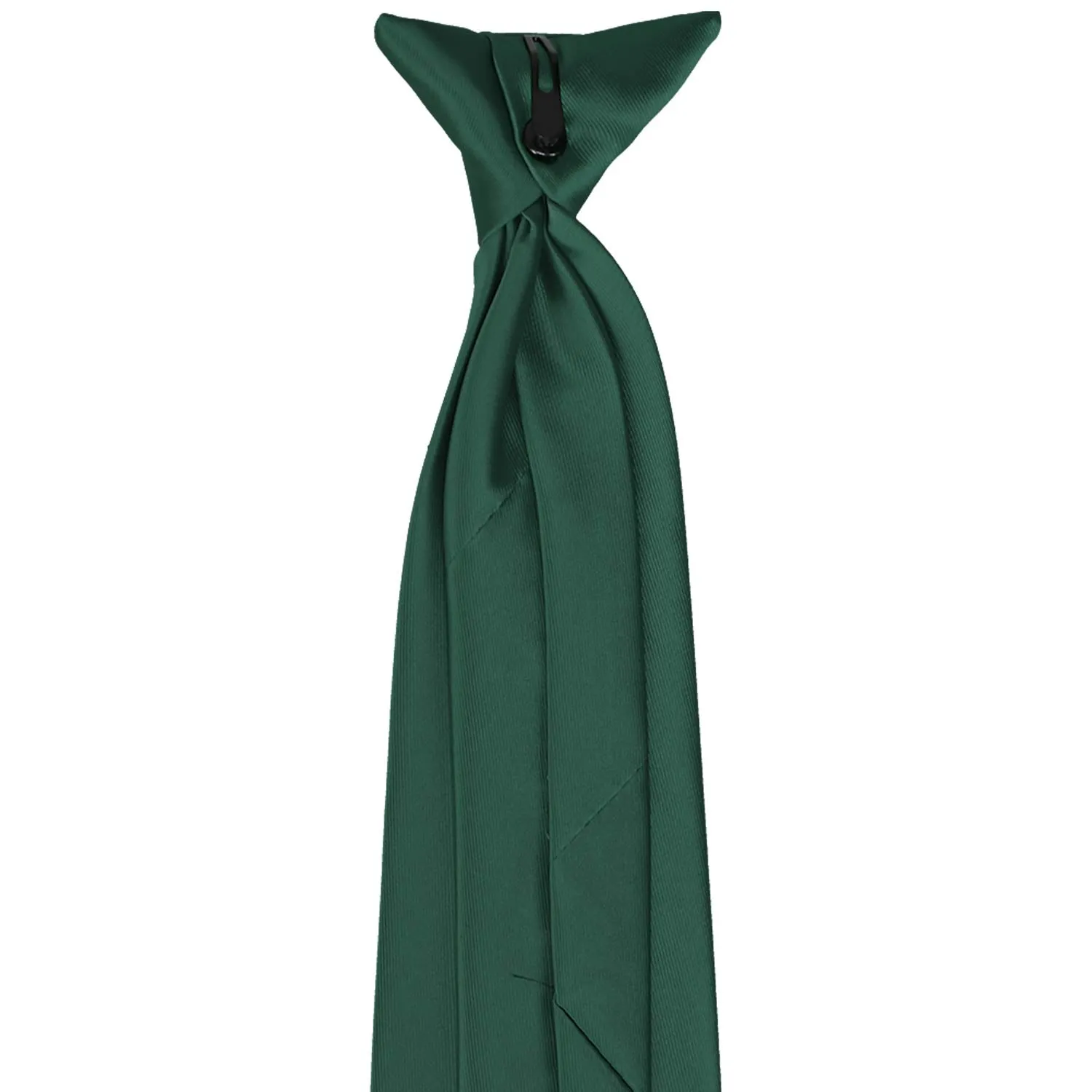 Hunter Green Solid Color Clip-On Tie