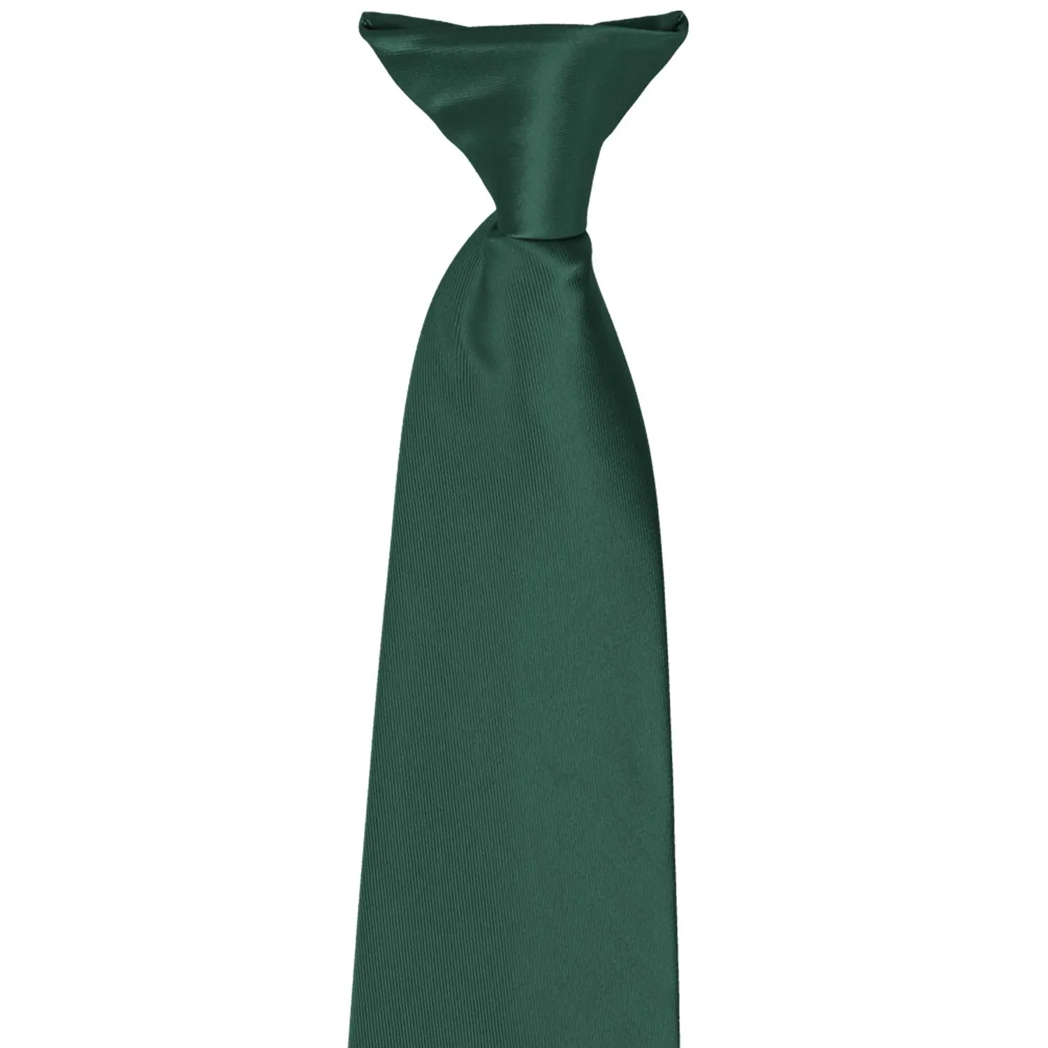 Hunter Green Solid Color Clip-On Tie