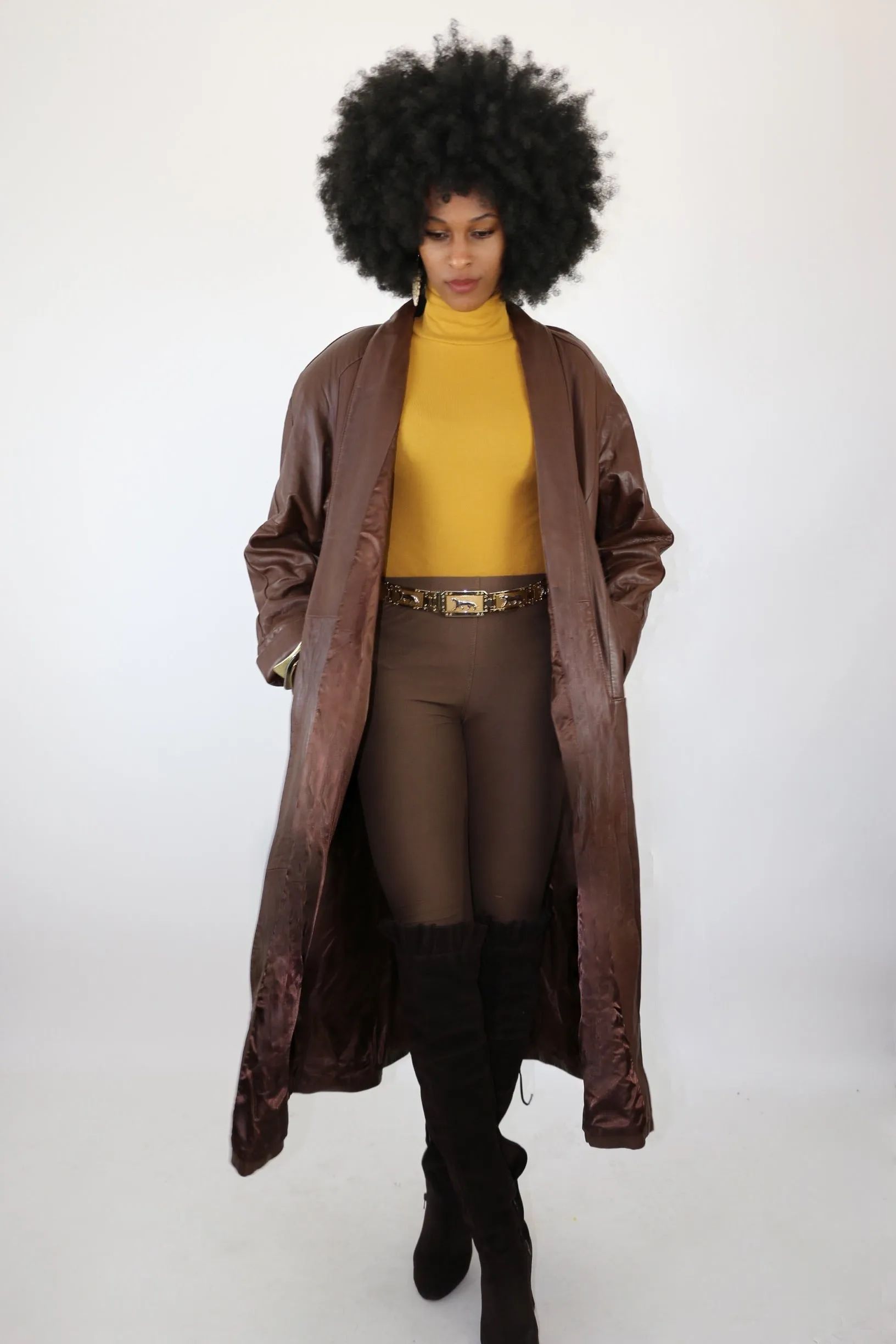 Jacqueline Ferrar 80’s Vintage Leather Trench Jacket