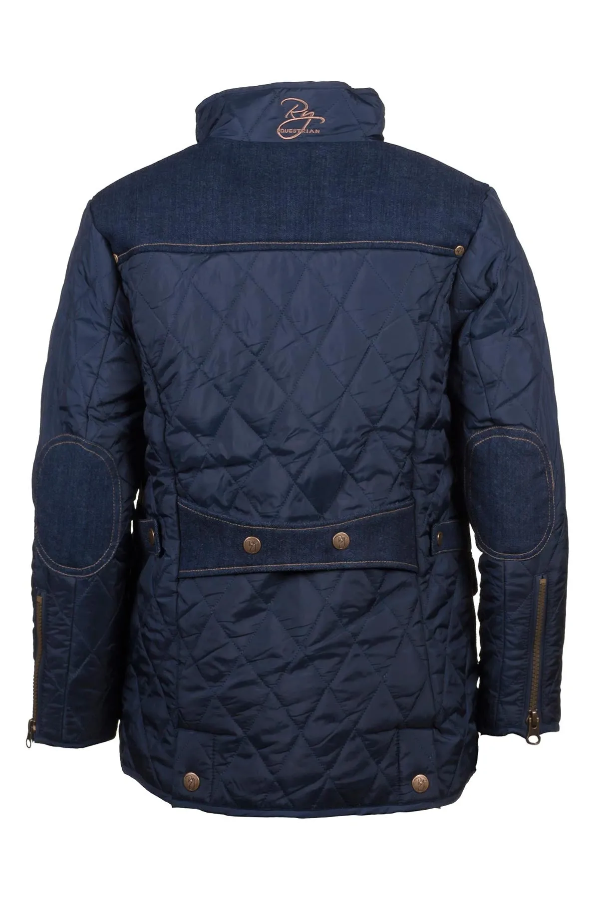 Junior Denim Trim Quilted Biker Babe Jacket