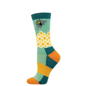 Ladies Compass Wool Home Sweet Honeycomb Socks