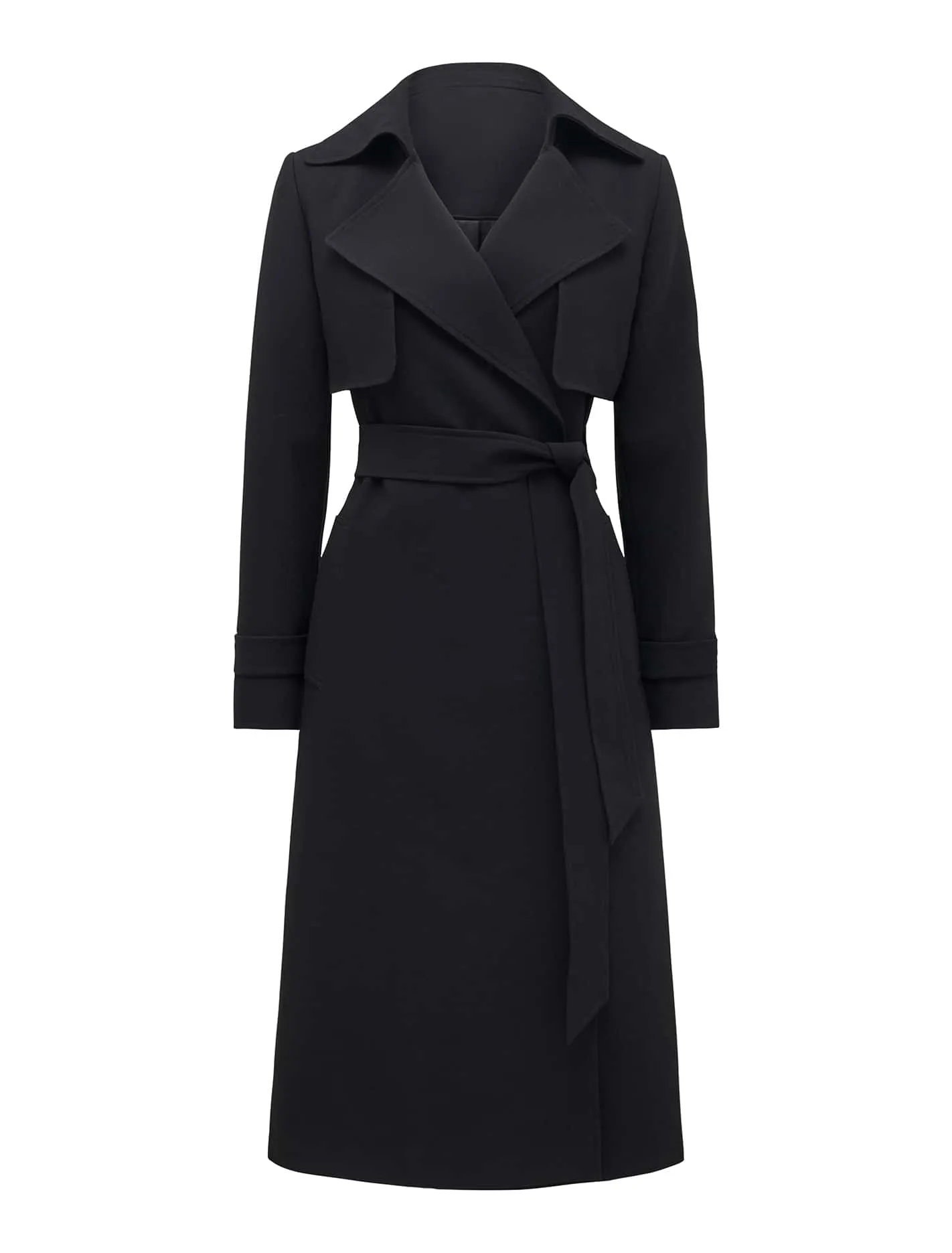 Lauren Crepe Trench Coat