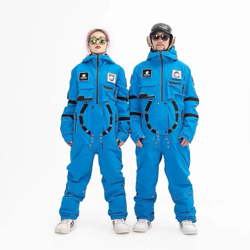 Men's PINGUP Nasa Space Station One Piece Snowboard Suits