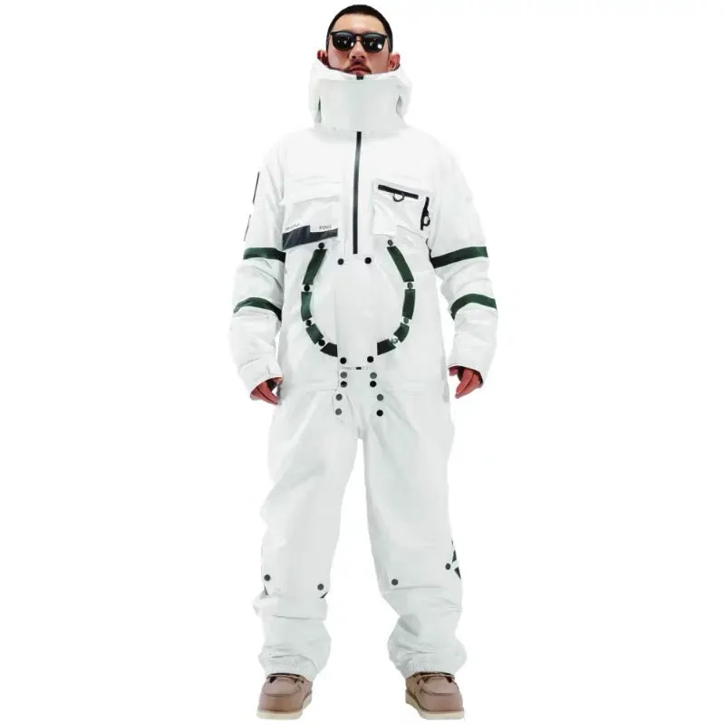 Men's PINGUP Nasa Space Station One Piece Snowboard Suits