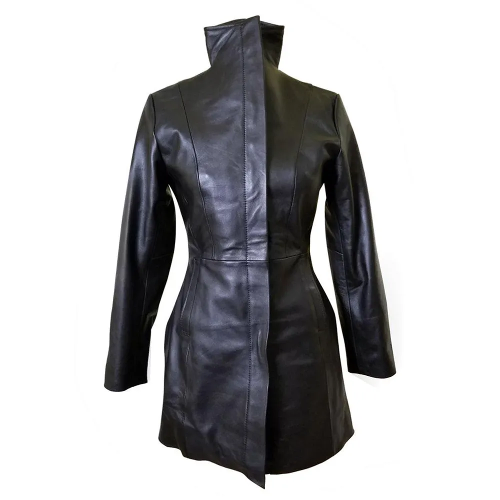 Nelly's women's long coat with wind flaps