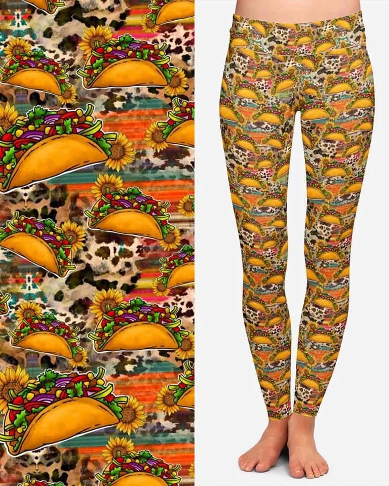 OMG Taco print !! Leggings &   Bike  Gym shorts  BSD-01