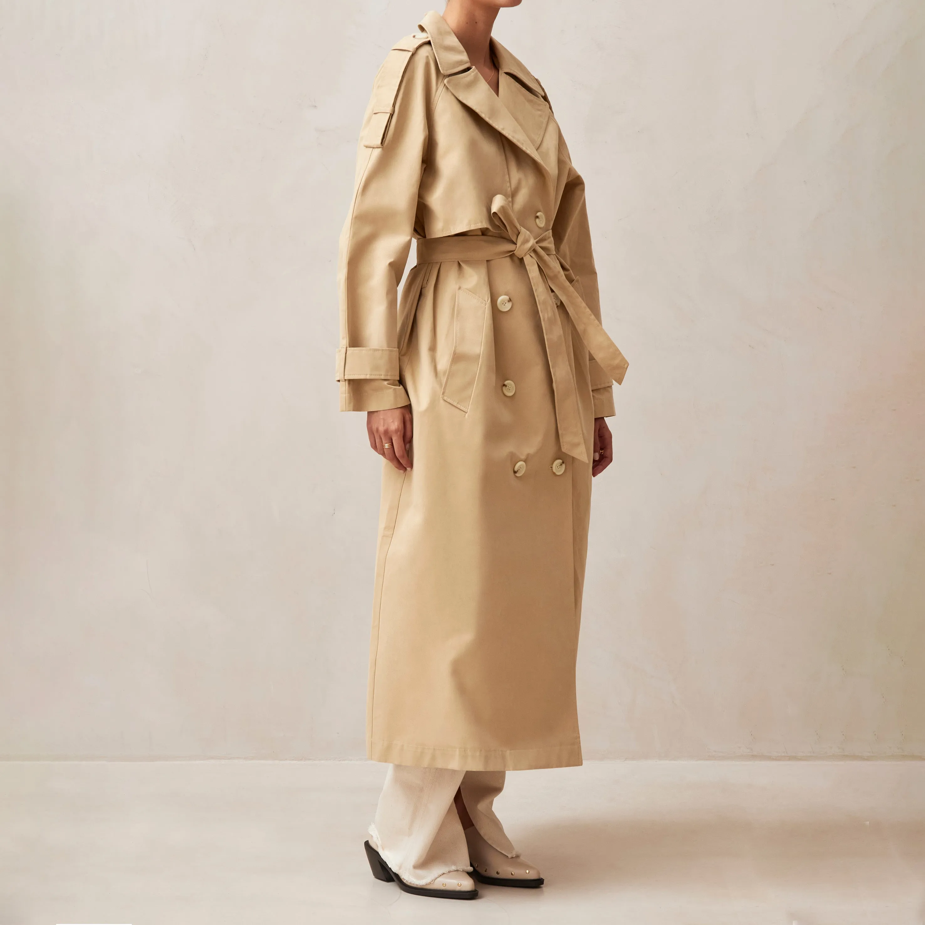 Rain Beige Trench Coat