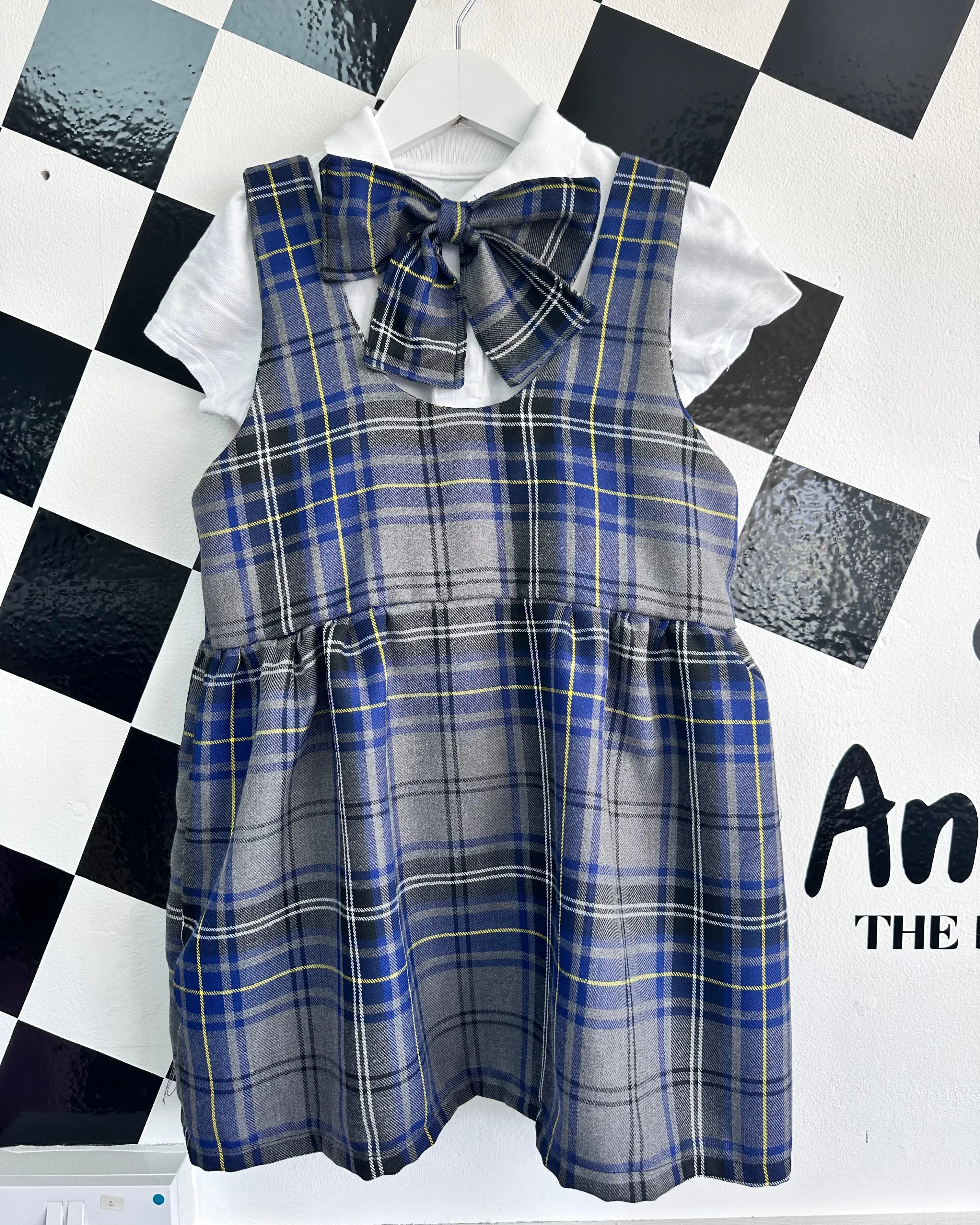 School Tartan Pinafore (other colours/fabric available)