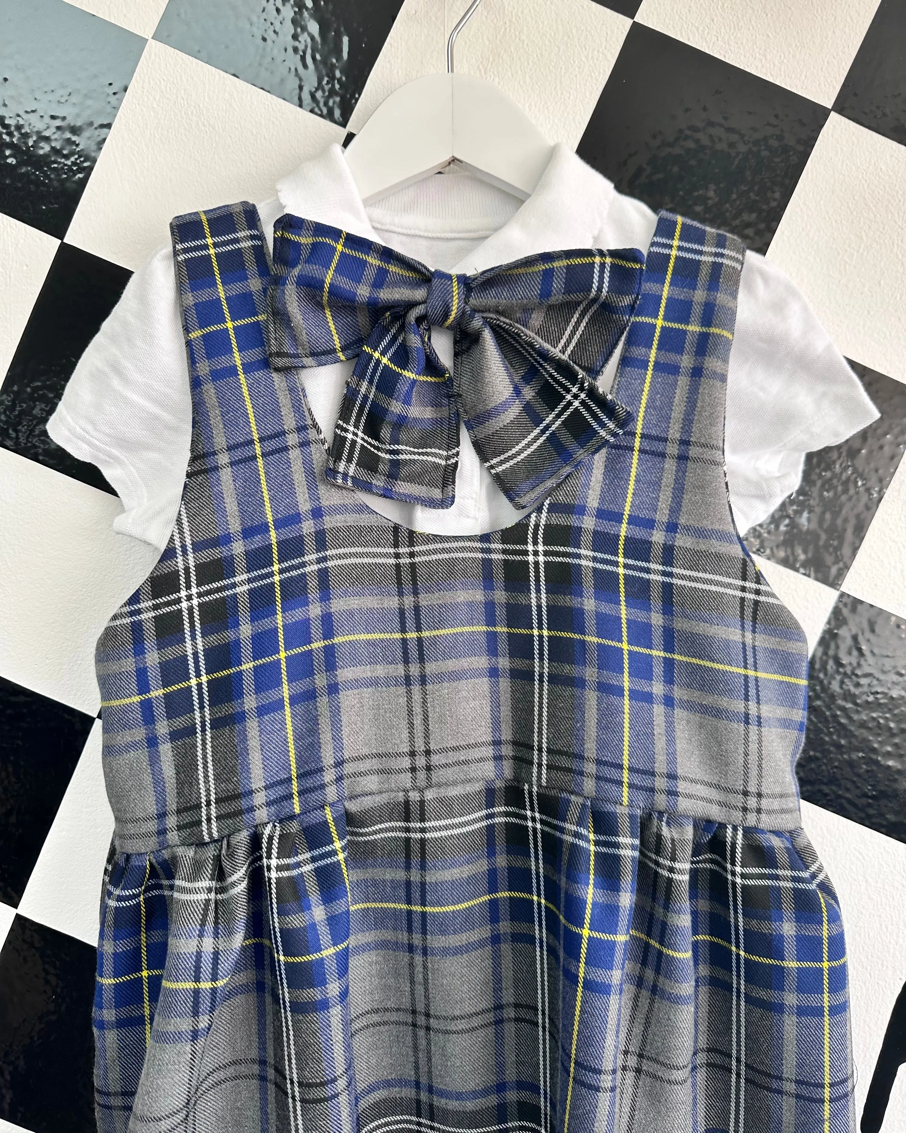 School Tartan Pinafore (other colours/fabric available)