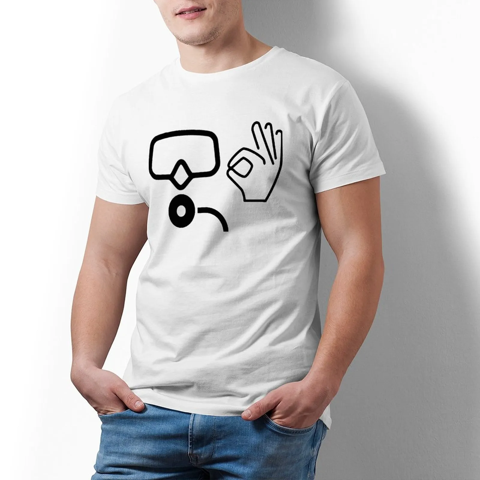 Scuba diving T-Shirt for Men | Diver & Hand Sign