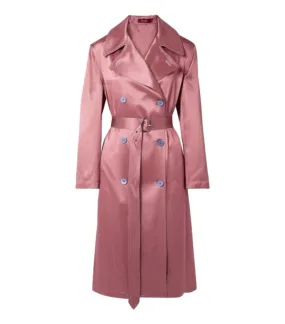 Sies Marjan Satin-Twill Trench Coat. Size XS