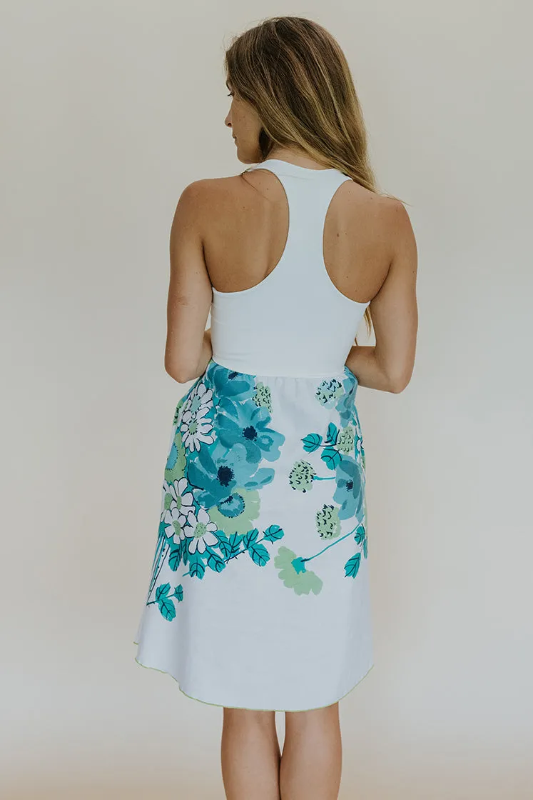 Tablecloth Dress - Teal Mod Floral