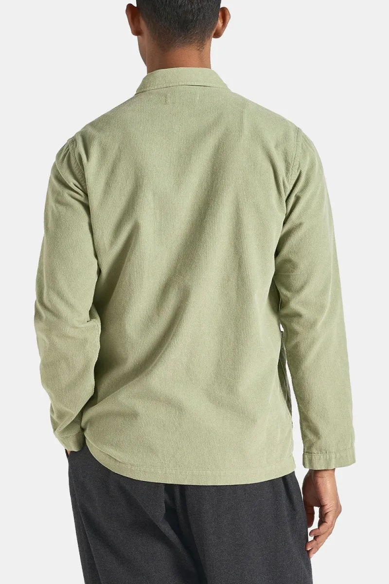 Universal Works Fine Cord Bakers Overshirt (Light Olive)