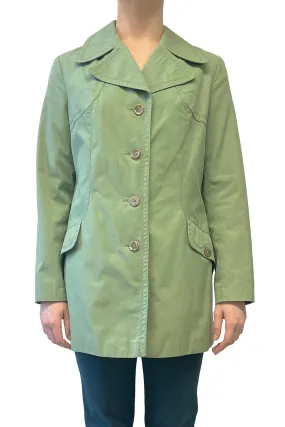 Vintage Sixties C&A Green Button Up Trench Coat